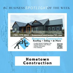 This week we would like to highlight Hometown Construction!

Jarad Christian has been in roofing and exteriors for 18 years. He was an independent sales rep. and project manager for 6 years. He started Hometown Construction in 2022.