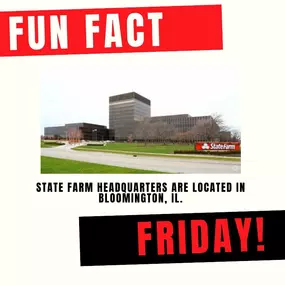 Happy Friday! Here is a fun fact of the day about State Farm! We hope everyone has a great weekend!