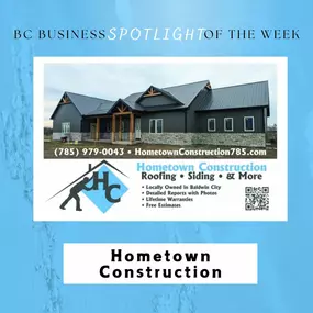 This week we would like to highlight Hometown Construction!

Jarad Christian has been in roofing and exteriors for 18 years. He was an independent sales rep. and project manager for 6 years. He started Hometown Construction in 2022.