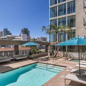 Resort-Style Pool at F11 East Village Luxury Apartments in downtown San Diego, CA