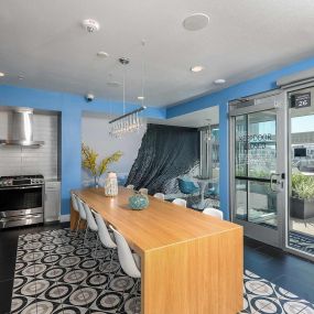 Demo Kitchen at F11 East Village Luxury Apartments in downtown San Diego, CA