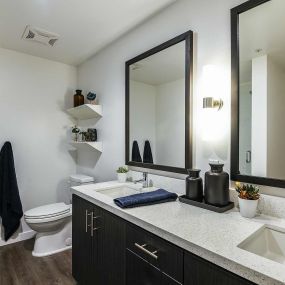 Double Vanity at F11 East Village Luxury Apartments in downtown San Diego, CA
