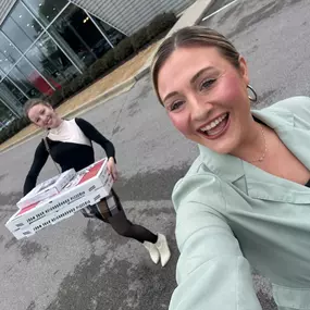 National Pizza Day celebrated with our great partners at Hiley Volkswagen of Huntsville, Hiley Mazda of Huntsville, and Audi Huntsville.  Thank you for all you do! Go see our friends today for your car needs!