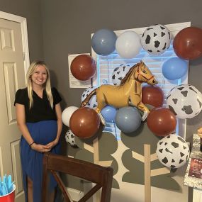 One of our team members, Rachael is about to have a baby!!! We are so excited for her!