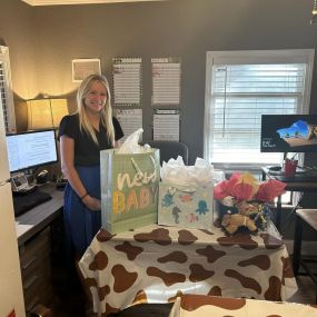 One of our team members, Rachael is about to have a baby!!! We are so excited for her!