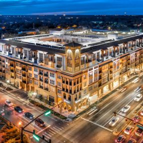 Building exterior Aerial Photo at Night Maitland City Centre