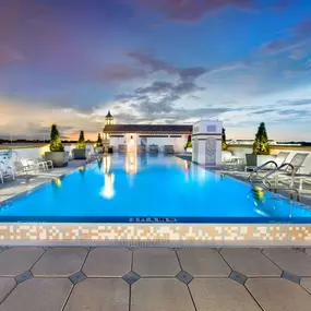 Roof top pool at night Maitland City Centre