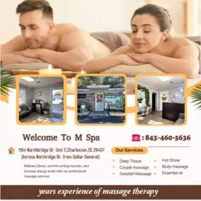 A couple's massage is just like any other massage service, 
but you and your partner receive the massage at the same time, 
on separate tables, and by two different massage therapists. 
The massage is generally offered in a private room on side-by-side massage tables.