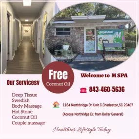 Our traditional full body massage in Charleston, SC
includes a combination of different massage therapies like 
Swedish Massage, Deep Tissue, Sports Massage, Hot Oil Massage
at reasonable prices.