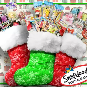 ✨????Stuff Your Stockings!????????

To make sure your stockings are hung from the chimney with care, check out the tons of great stuffable options we've got for you to stock up on! Pokemon, fidgets, and slimes galore to make sure your holidays are as happy as can be!