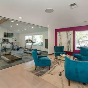 Social Lounge Overlooking At Fitness Center