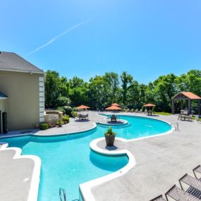 Refreshing Swimming Pool with Relaxing Poolside Lounge Chairs