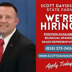 Join our amazing team at Scott Davidson State Farm!