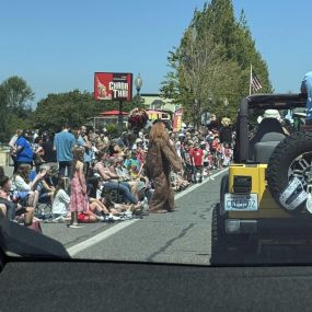 Blaine 4th of July Parade was a HUGE HIT!
This thing is getting BIG!  Amazing turn out!
We got to formally unveil this years  Demo Derby Car driven by Jahn Paul Whitten!  
And there was a BIGFOOT SIGHTING!!!
See you next year!