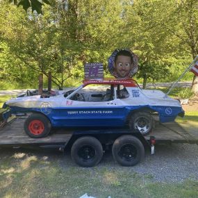 Blaine 4th of July Parade was a HUGE HIT!
This thing is getting BIG!  Amazing turn out!
We got to formally unveil this years  Demo Derby Car driven by Jahn Paul Whitten!  
And there was a BIGFOOT SIGHTING!!!
See you next year!