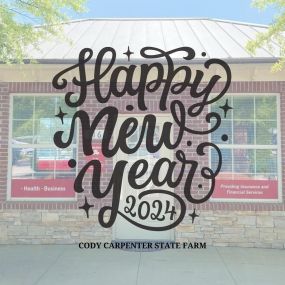 Happy New Year from the team of Cody Carpenter State Farm! We wish you and your family a safe 2024. We will be CLOSED today but will open tomorrow for regular business hours.

#statefarm #statefarminsurance #hoschtonga #braseltonga #braseltongajobs #statefarmagent #hoschtonga #hoschtongastatefarm