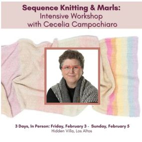 Sequence Knitting & Marling Intensive Weekend with Cecelia Campochiaro - Enjoy this extraordinary weekend exploring color and texture with world-class designer, Cecelia Campochiaro.