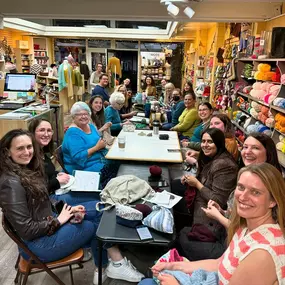 Even though it’s at the end of the day, Open Knit Night always gives me a boost!

We had a great crowd last night with some friendly new faces - thanks for the cupcakes, David! - and we had to bring out our last folding table to make room for everyone ????