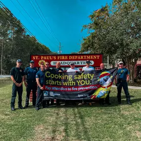 Gearing up for Fire Prevention Week! Today we dropped off bojangles and fire prevention week kits for the local schools in the St. Paul's Fire District!