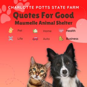 Charlotte Potts - State Farm Insurance Agent is donating $10 to Maumelle Animal Shelter for every eligible quote provided during the month of February 2022! We have two convenient locations to stop by or call our office for your free insurance quote. Reach out to us today!