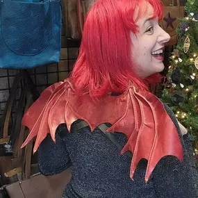 Whether walking around your neighborhood or a festival, these wings are a show-stopper! Made entirely of leather and designed and constructed in our studio here on Orcas Island, these unique beauties will be the envy of all.