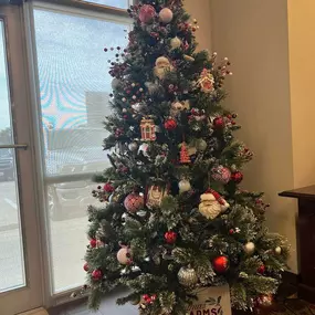 It is Christmas at Liz Sweney State Farm Office . The team has decorated the office and even set up a scrumptious hot chocolate bar  and a mailbox for your kiddos to drop off their Santa Claus Letter. We are accepting unwrapped toy for kids in need and donating them to Toys for Tots