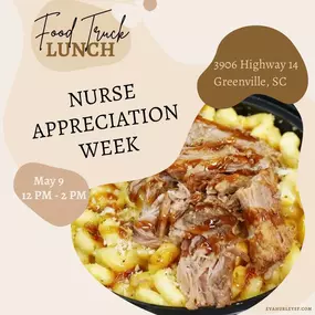 Food Truck’s are back!! ???? This week we’re hosting Mac Attack with a side of gratitude ???? In honor of Nurse Appreciation Week, we’re rolling out the red carpet for our healthcare hero’s ????❤️ But, remember everyone is invited!! So, come join us, enjoy some fantastic food, and let’s celebrate our nurses together! ????????‍⚕️????‍⚕️