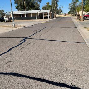 image of asphalt crack sealing by Copper State Pavement