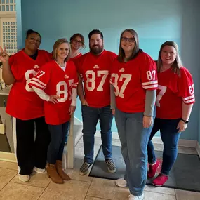 Our team is pumped for the big game this weekend! We pulled out our MAAUTO jerseys today & are looking great! Who are you rooting for?