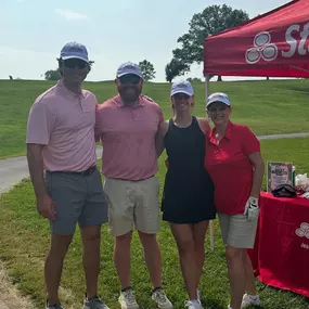 As well as our tee box set up, we had two teams playing! They were very excited about the day!