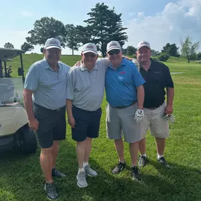 As well as our tee box set up, we had two teams playing! They were very excited about the day!
