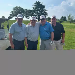 As well as our tee box set up, we had two teams playing! They were very excited about the day!