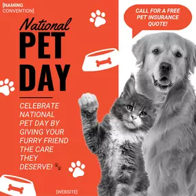Happy National Pet Day! Show your pet some extra love today by getting a free quote from our team and seeing how we can help you care for what matters most.