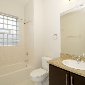 Bathroom with shower bath