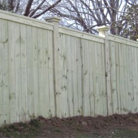 newly installed privacy fence by Pro-Line Fence Co.