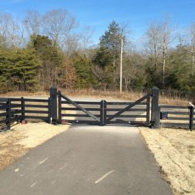 black access control farm gate by Pro-Line Fence in Nashville