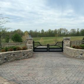 black access control driveway gate by Pro-Line Fence in Nashville