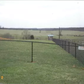 new aluminum chain link fence installation by Pro-Line Fence Co.