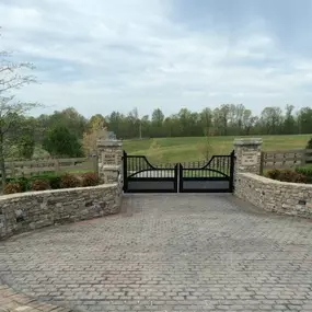 black access control driveway gate by Pro-Line Fence in Nashville