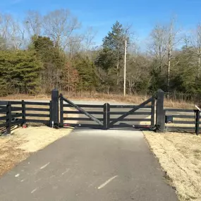 black access control farm gate by Pro-Line Fence in Nashville