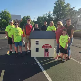 Not only do we help people manage risks daily, but did you know that your local State Farm team is pretty crafty too?! Nathan built this little building for the Bucyrus Safety Town program, our very own Heather did an awesome paint job, and Stacy made some beautiful decals to make it look just like our office!