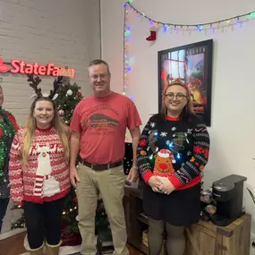 We take National “Ugly Sweater” day VERY seriously around here! Not even the Grinch was going to ruin our pictures! #uglychristmassweater