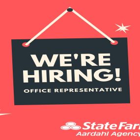 The Aardahl Agency has an immediate opening for an office representative.  Candidates should be detail oriented, ability to multi-task, provide amazing customer service, and have a desire to be a part of a positive, fun atmosphere.