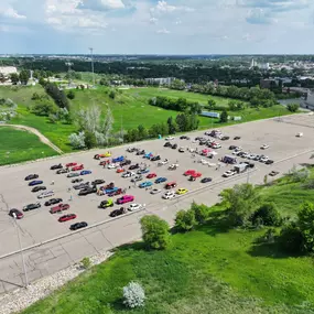 A few of the cars that came and went. So many others that weren’t around for the drone!