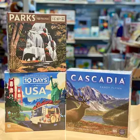 Explore the great outdoors from your living room! ????????????️ 
Family game night just got wilder with our national parks-themed games. Who needs Wi-Fi when you have the wonders of nature and a little imagination? ???? 
#FamilyFun #GameNight #toystore #willistonvt #shoplocal