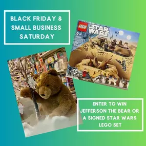 ???? Here’s what’s happening this weekend!

Black Friday (Nov 24):
✨ Enter to win Jefferson the Bear or a signed Star Wars Lego set!
✨ Spend $75+ on Magic the Gathering & get a limited-edition pin!
✨ Mystery Bags (up to $60 value) for just $10! (as they last)
✨ Free Buddy Bag with any Toniebox purchase!

???? Small Business Saturday (Nov 25):
✨ The Randomizer is back! Spend $150+ & pull a gift card worth $5-$100!

Shop small, shop local, and let’s make this season unforgettable!

#willistonvt #t