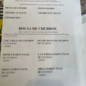 Cafe Sociedad Latina- menu