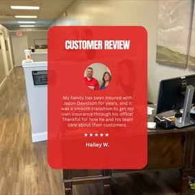 Discover the power of our satisfied customers!  Don't just take our word for it, check out our customer reviews and see why they choose us for their insurance needs. We value your feedback and would love to hear from you too! Share your experience, suggestions, or any questions you may have. Your voice matters to us. Join the conversation and let's continue to provide exceptional service together. Contact us today and be a part of our growing community!