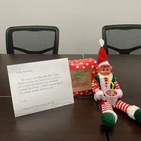 Meet Arthur our office Elf. He has been causing mischief around the office, but we love to see what he will be doing next!!! Stay tuned ????