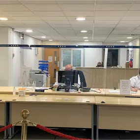 Reception inside of Ford Service Centre Altrincham